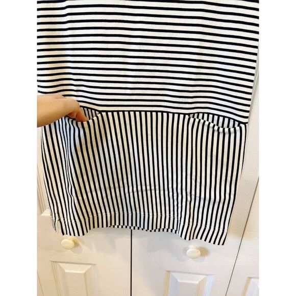 Madewell Striped Shift Mini Dress Black & White XS - Picture 2 of 5